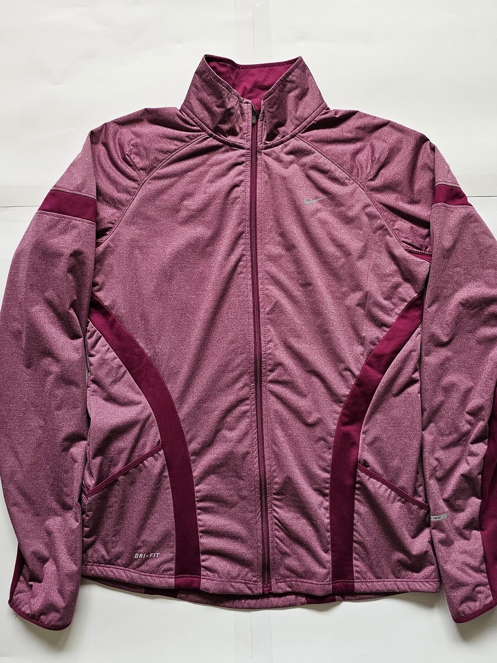 Nike Women's Pink DRI-FIT Zip-Up Athletic Running Jacket Sz. M